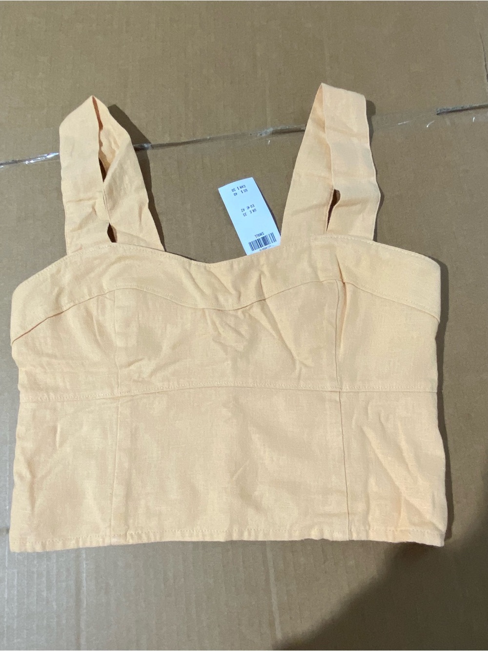 Abercrombie & Fitch Peach Square-Neck Crop Top